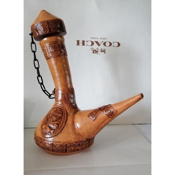 Vintage Spain JEYPE Leather Wine Decanter - Picture 1 of 6